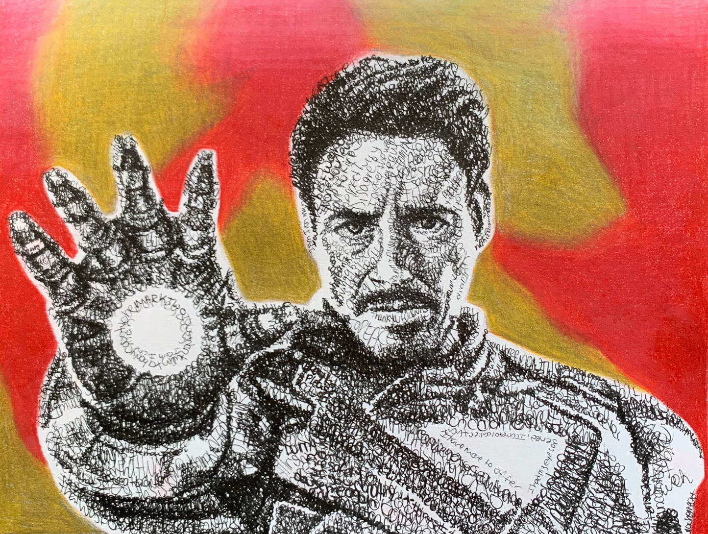 Iron Man Script Word Art