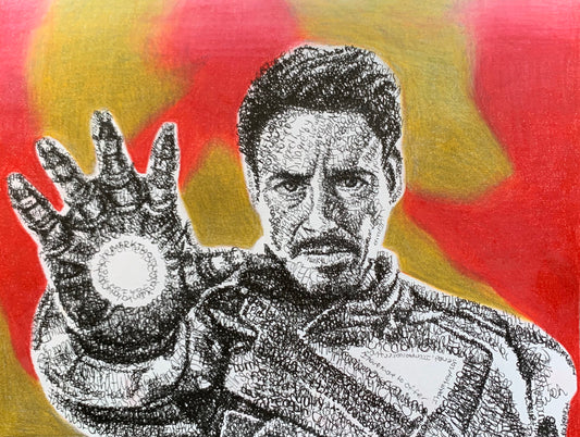 Iron Man Script Word Art